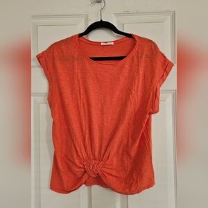 Cotton Knot-Front Tee